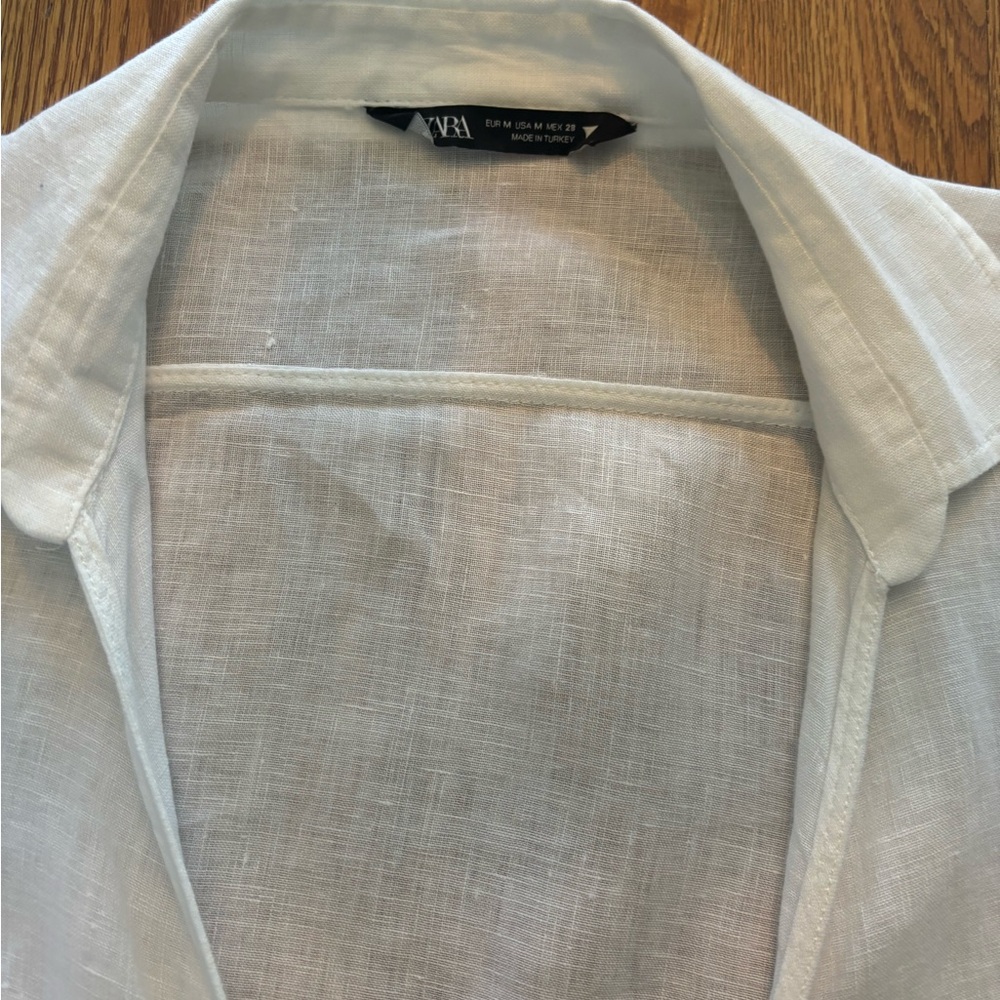 Zara cropped linen shirt - Picture 8 of 9